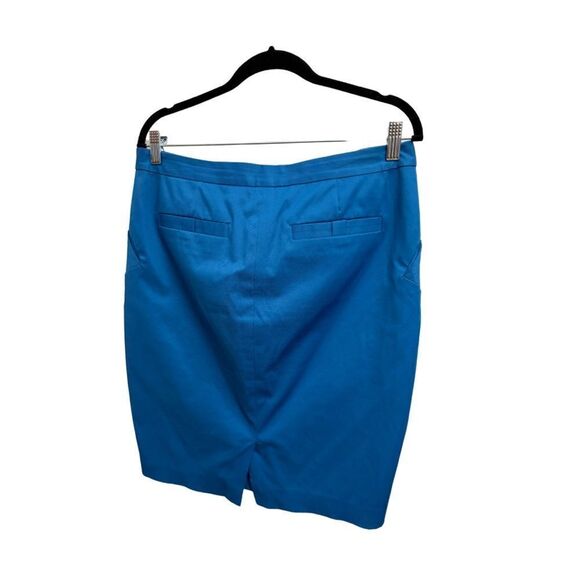 Club Monaco Pencil Mini Skirt Blue - Picture 2 of 7